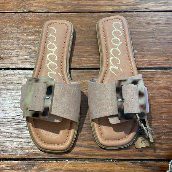 CCOCCI Suzie tortoise shell sandals in Blush - Picture 9 of 9